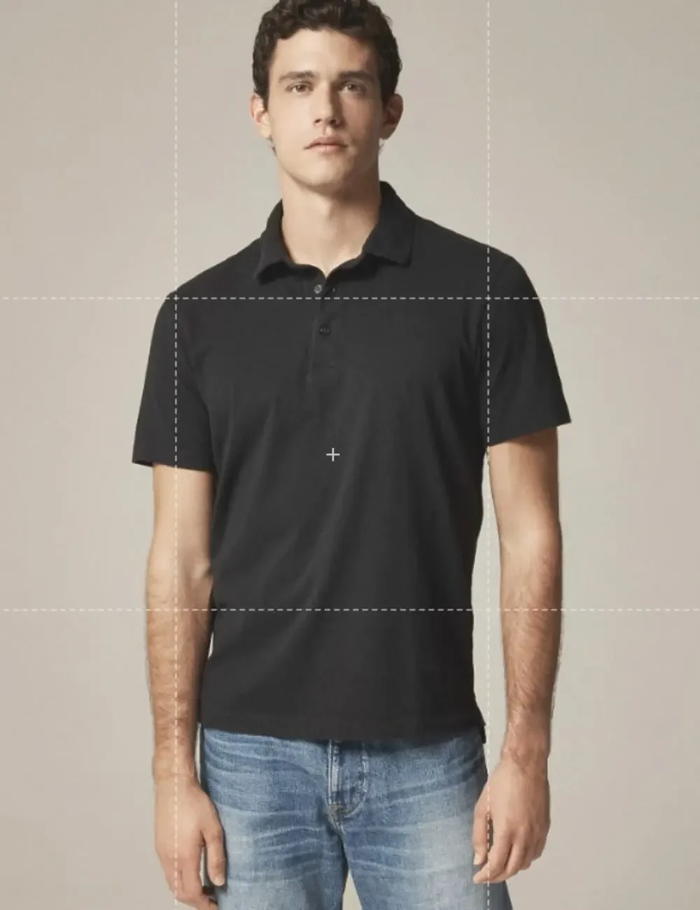 J.Crew Sueded Jersey Polo Shirt Mens M Tall Black Short Sleeve Classic BW394